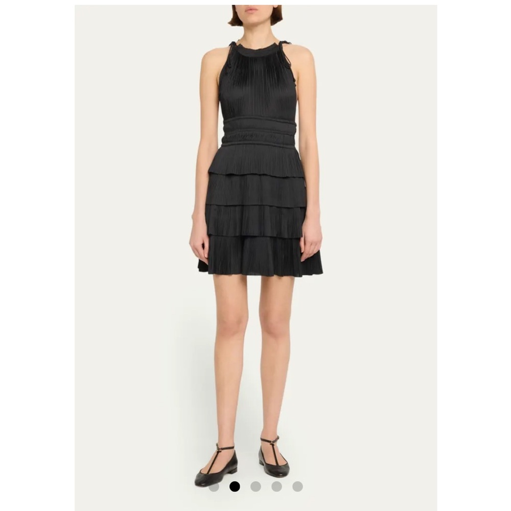 Ulla Johnson Cecily Tiered Plisse Mini Dress